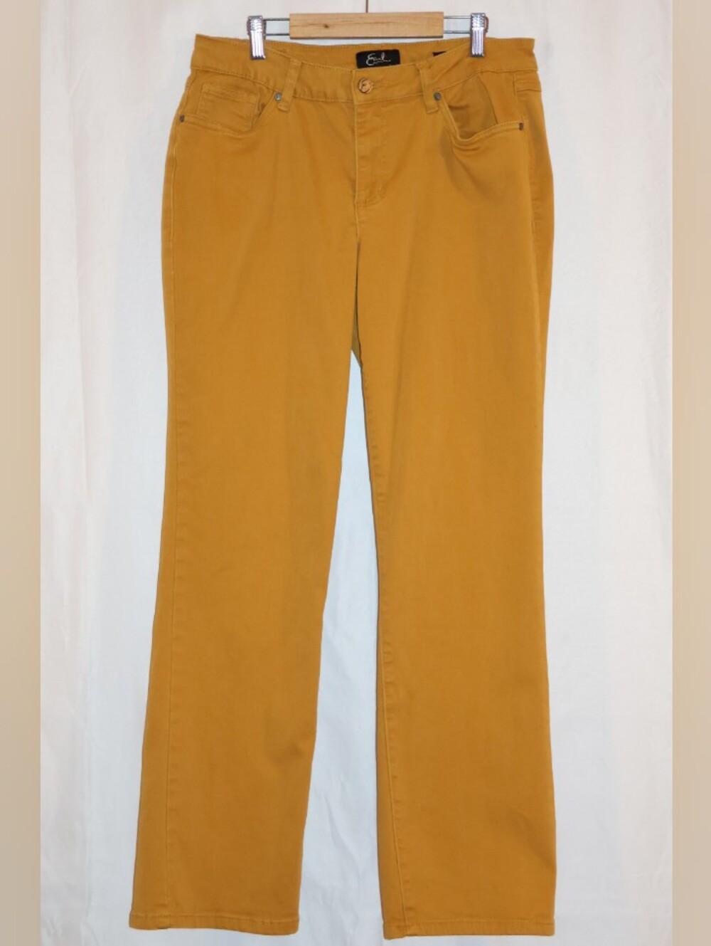 Earl Jeans Straight-Leg Mustard Yellow Jeans.
